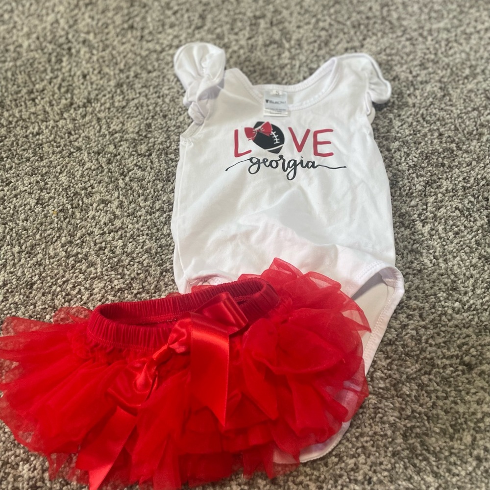 Georgia Football Baby Tutu Set